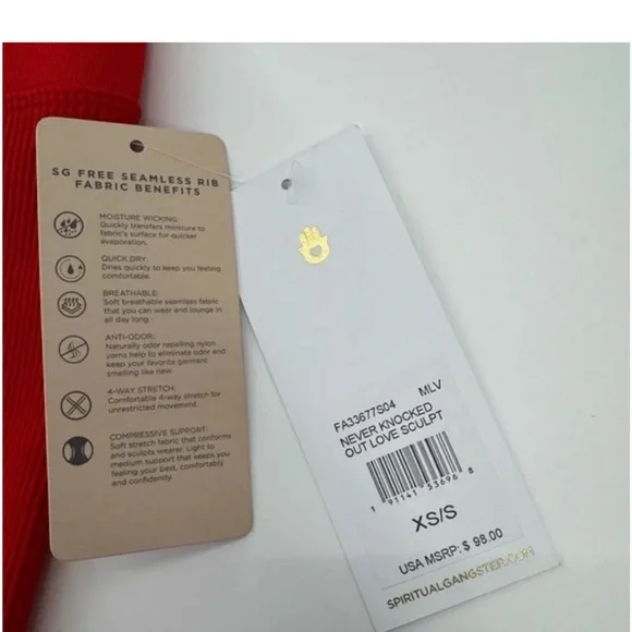 Spiritual Gangster Kendall Toole Never Knocked Out Love Sculpt Leggings XS/S NWT - Picture 7 of 7